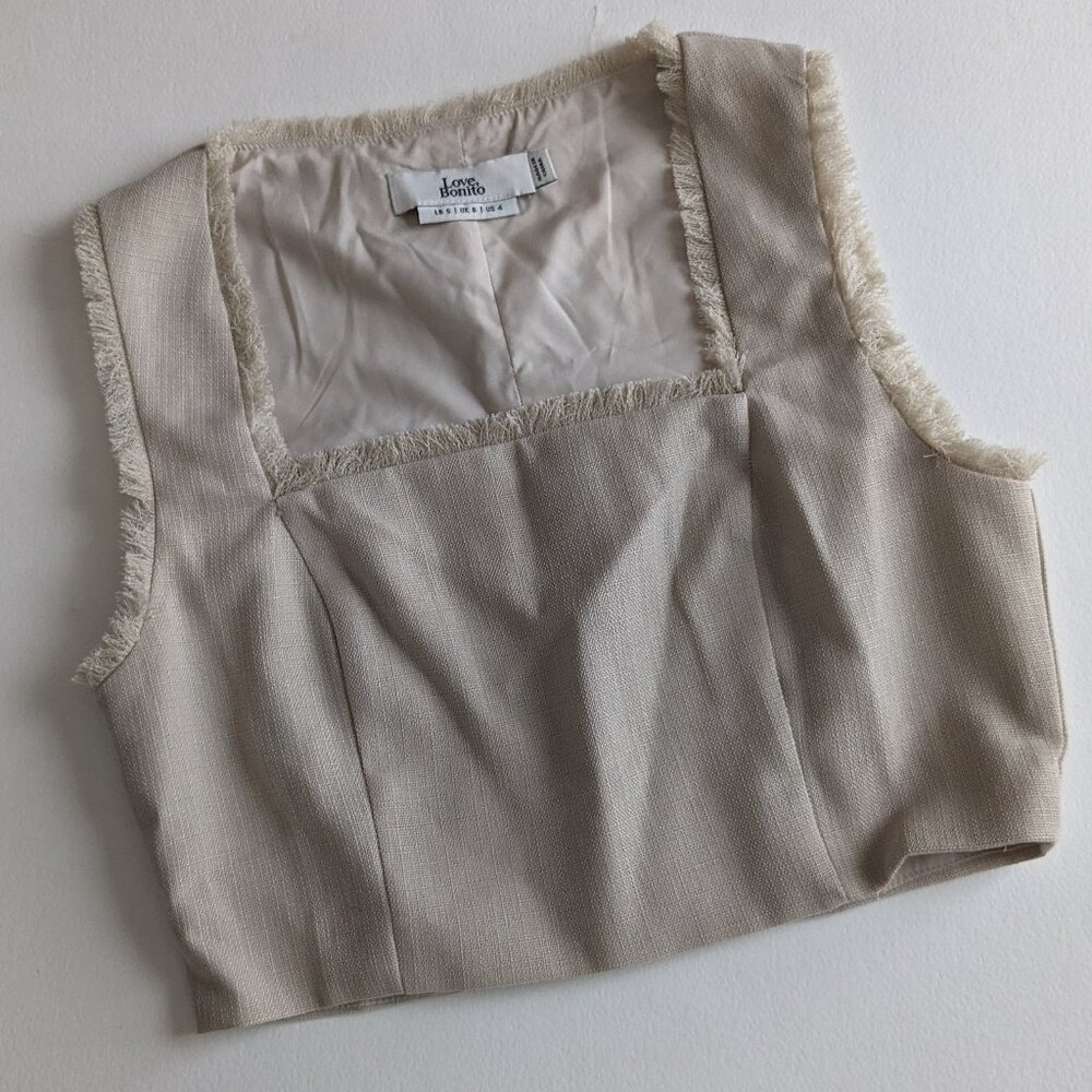 Moritz Fray Square Neck Crop Top
